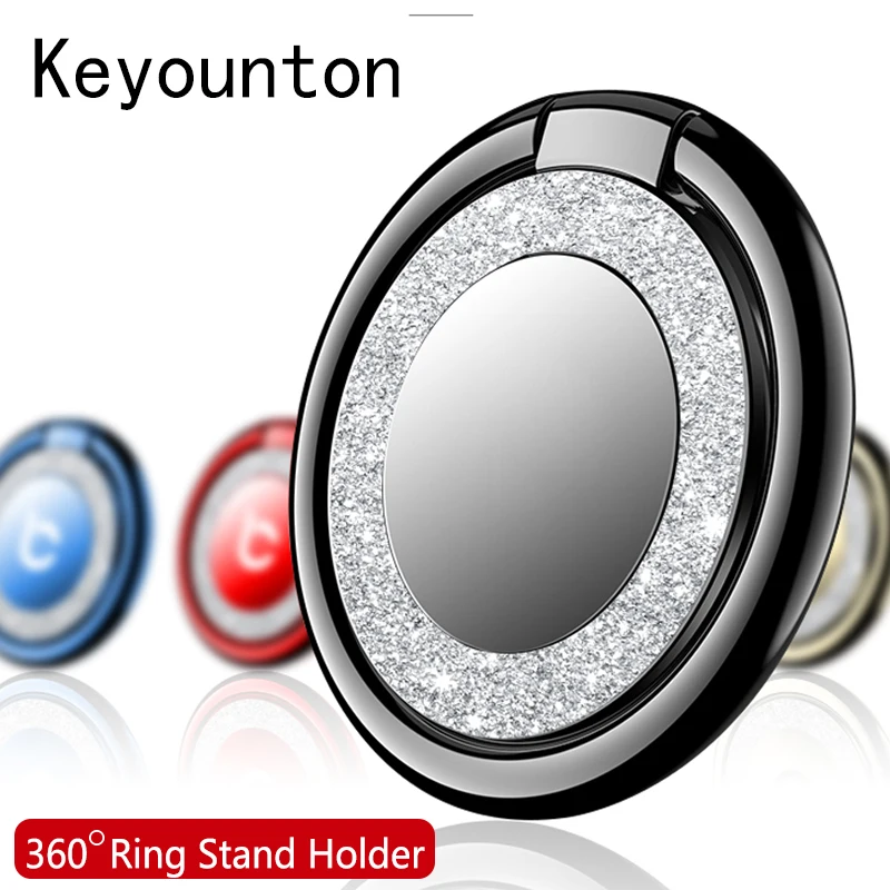 Finger Ring Holder for iPhone X Samsung S7 8 9 Note 8 Case Cover Luxury Bling Diamond Ring Stand Bracket Metal Holders Dock