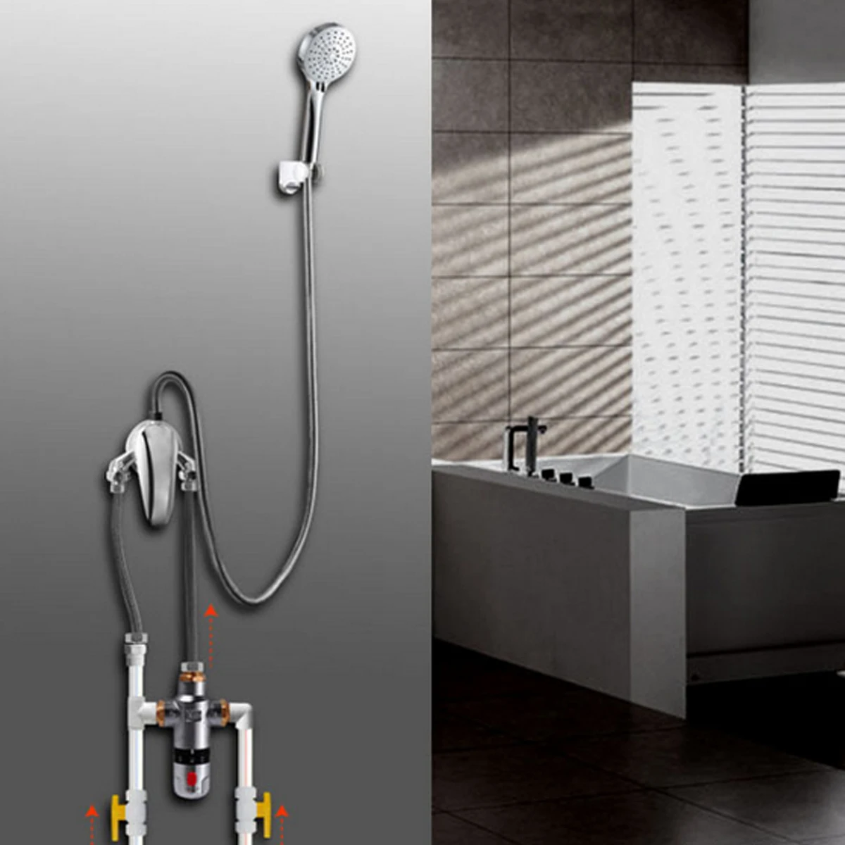 Shower Faucets Brass Thermostatic Mixing Valve Bathroom Faucet Temperature Mixer Control Thermostatic Valve Home Improve Shower Faucets Brass Thermostatic Mixing Valve Bathroom Faucet Temperature Mixer Control Thermostatic Valve Home Improve