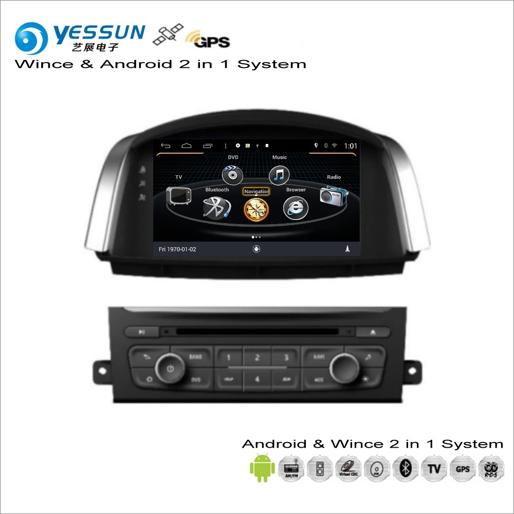 Best YESSUN For Renault Koleos / Samsung QM5 2007~2015 Car Android Radio CD DVD Player GPS Navi Navigation Audio Video Stereo System 3