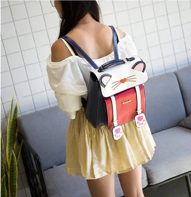 

Double shoulder cute three-dimensional bag, new creative cartoon animal handbag, double shoulder bag