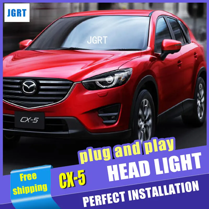 Стайлинга автомобилей для Mazda СХ-5 фары сборки 13-15 для СХ-5 голова LED Лампа глаза Ангела Сид DRL переднего света H7 с спрятанный набор 2 шт. Стайлинга автомобилей для Mazda СХ-5 фары сборки 13-15 для СХ-5 голова LED Лампа глаза Ангела Сид DRL переднего света H7 с спрятанный набор 2 шт.