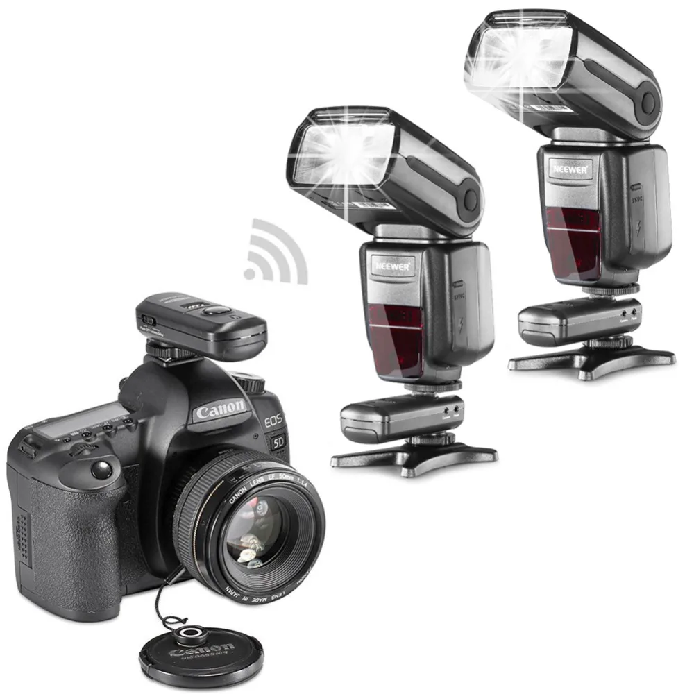 Neewer NW565EX E-ttl Slave Flash комплект Speedlite для камеры Canon DSLR, включает ttl Flash+ 2,4G беспроводной триггер+ мягкий и жесткий диффузор