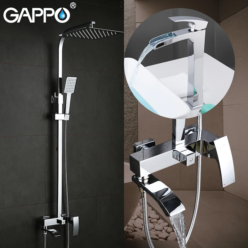 GAPPO Basin Faucets shower set with basin faucet brass bathroom shower
