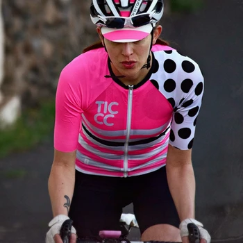 

Pro Team Women Summer Wear Cycling Jersey Clothes Outdoor Mountain Road Bicycle Triathlon Short Sleeve Uniform Clothing 9D