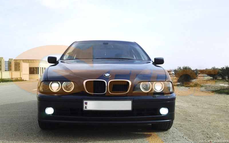 Для BMW E39 540i 530i 528i 525i 523i M5 2000-2003 пост-подтяжку лица фара отличная ультра яркая 3528 SMD комплект светодиодов «глаза ангела» DRL