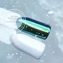 TCWZ672 волшебный пигмент белого цвета к зеленым цветам переключающий порошок для ногтей Гель-лак художественный лак для ногтей тени для век краска для лица