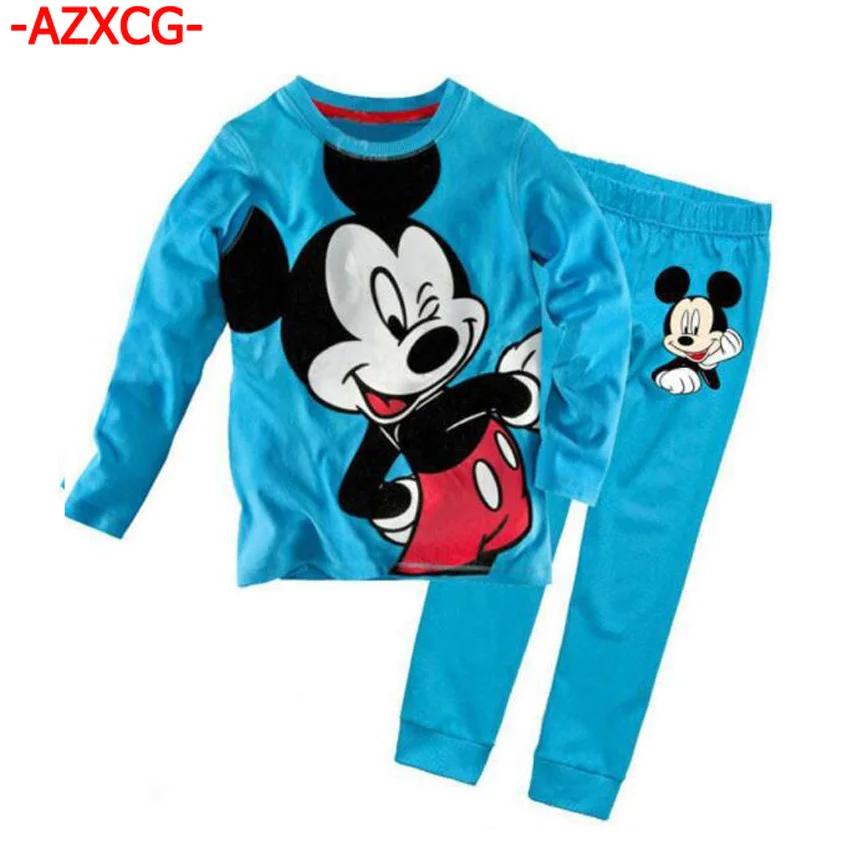 

Baby Boys Mickey Pajamas Brand Fashion Boy Sleepwear Kids Animal Appliques Pajama Set Boys Cute Cotton Pyjamas Suit Boy Clothing