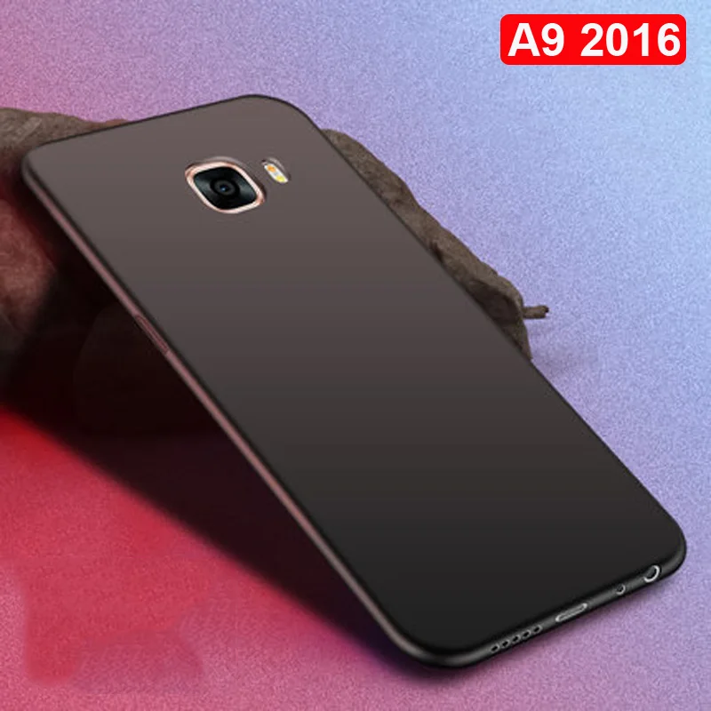 Чехол для Samsung Galaxy A9 2016 однотонный противоударный силиконовый бампер из ТПУ