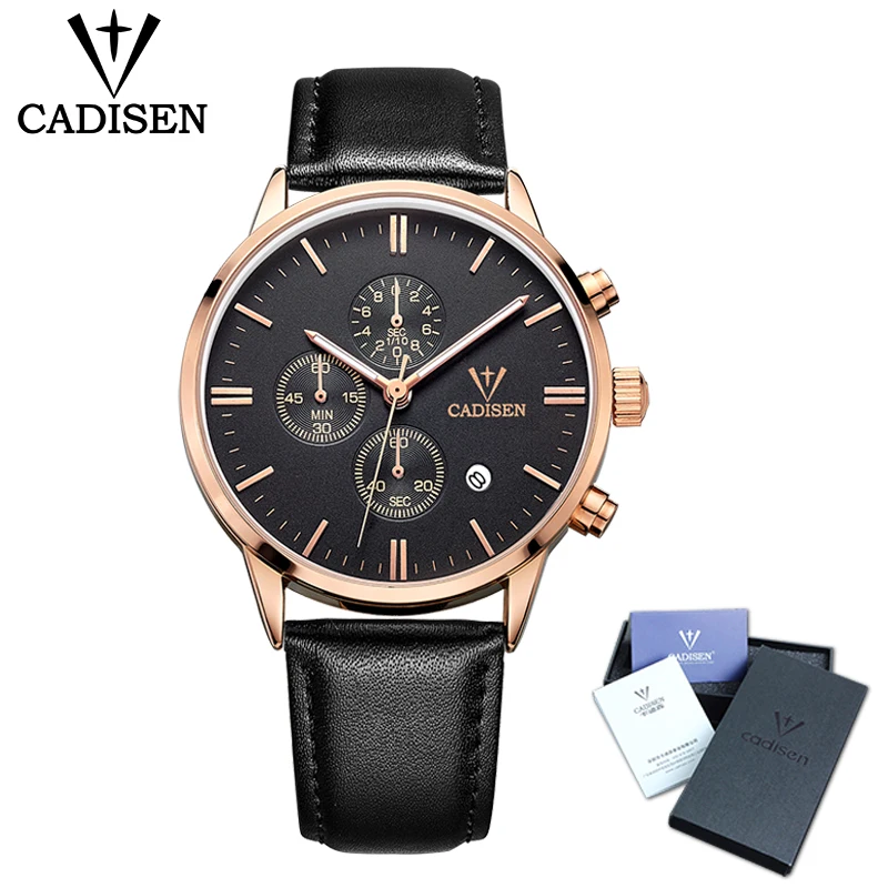 

CADISEN Men's Watches Watch Men Gold Luxury Men's Quartz Watch Military Sports Waterproof Simple Brand Clock Relogio Masculino