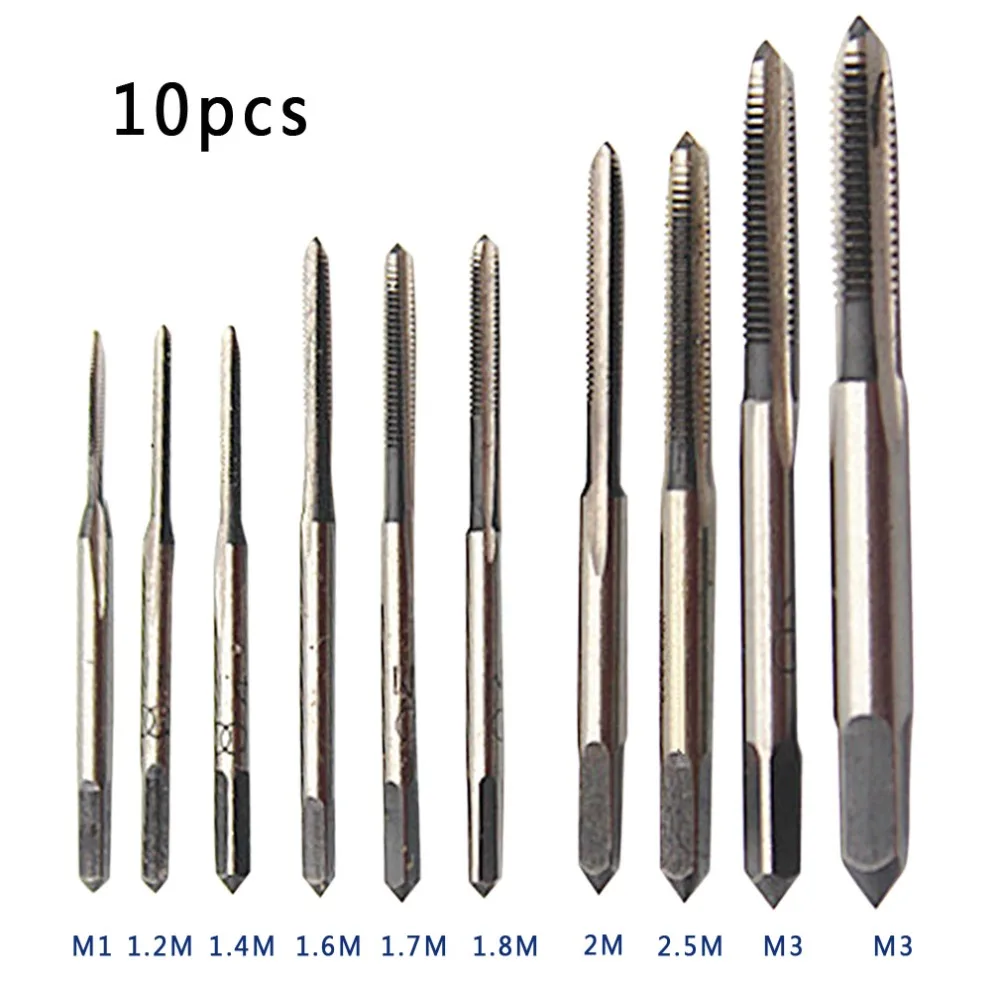 Threading tool Hand Screw Tap Screw Thread 10pcs / set HSS Mini Tap