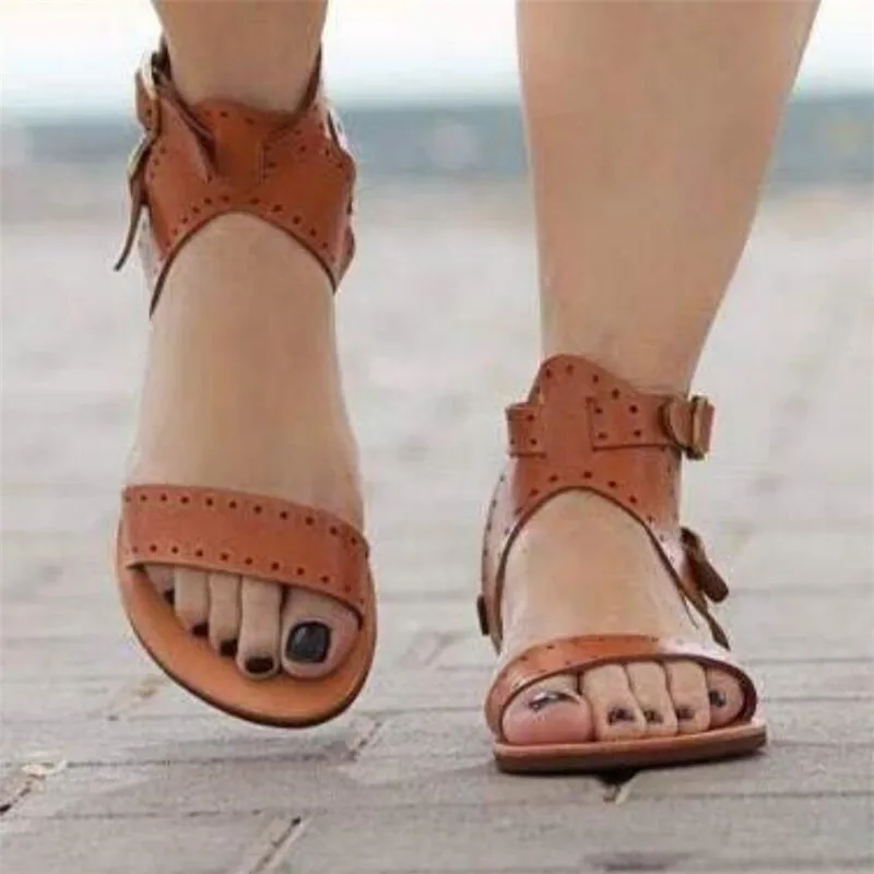 COOTELILI/Летняя женская пляжная обувь; женские сандалии-гладиаторы на плоской подошве; женские сандалии; цвет коричневый, черный