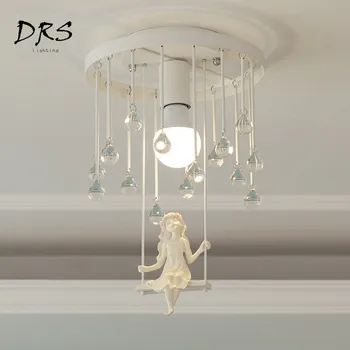 

Nordic Bedroom Ceiling Lights Lovely Crystal Led Lamp Modern Creative Warm Deco Anniversaire Fille Children Room De Lamp