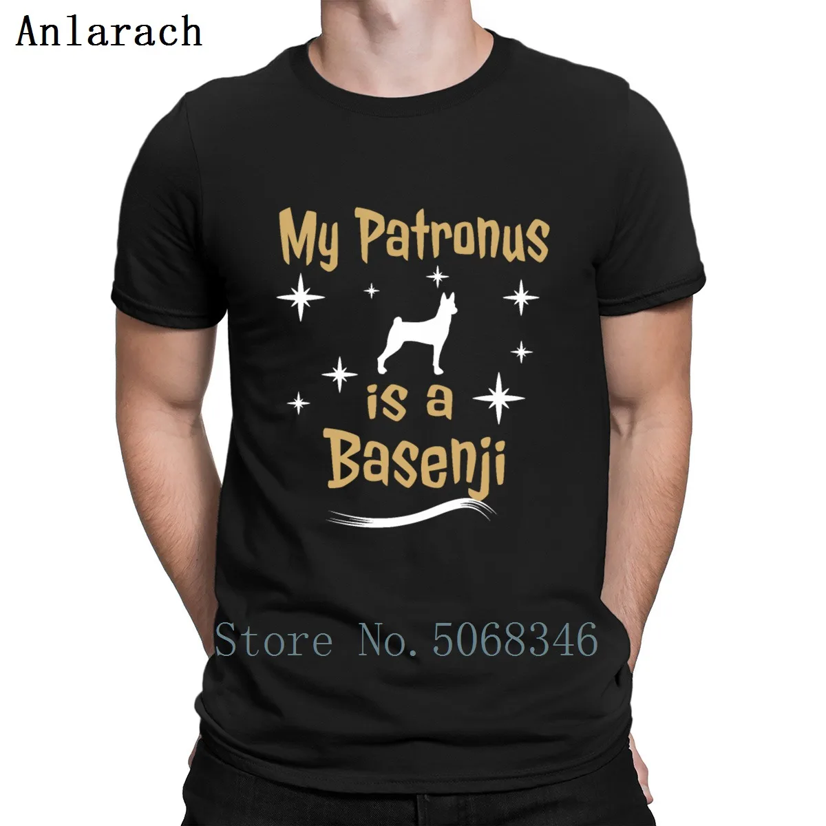 

My Patronus Is A Basenji Dog T Shirt Short Sleeve Knitted Comical Summer Style Kawaii Anti-Wrinkle S-XXXL Unisex Shirt