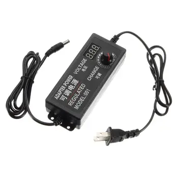 

9-24V 3A 72W Speed Control Volt AC/DC Adjustable Power Adapter Supply Display Screen US Plug Chargers Accessories