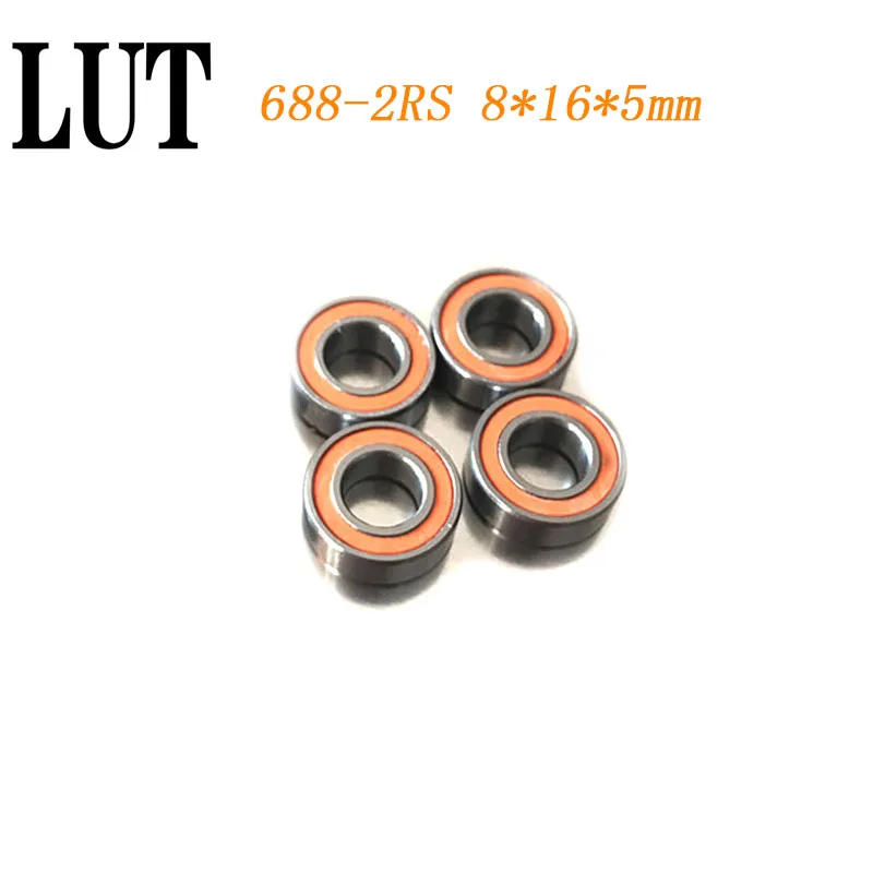 8x16x5 mm 5 Pcs 688-2RS ORANGE Rubber Sealed Ball Bearing Bearings 688RS