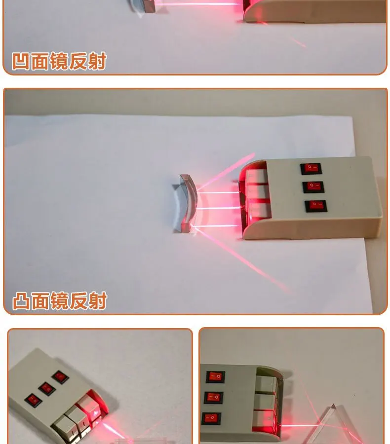 Вогнутая/выпуклая призма объектив набор физика лабораторная оптика экспериментальное оборудование демонстрационное оборудование