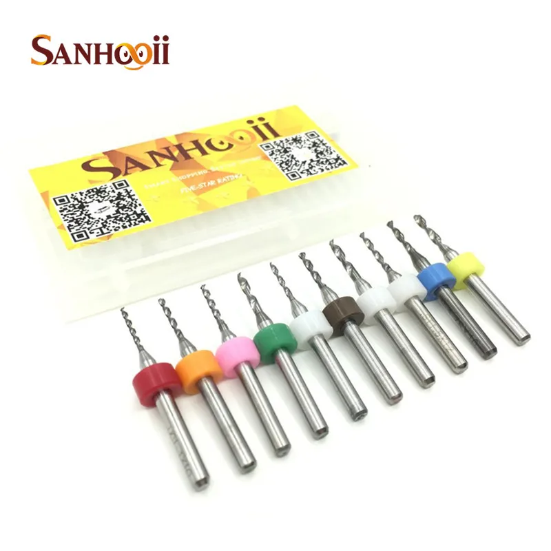 10 Pcs for Dremel Accessories Micro Drill Bit 0.3mm to 1.2 mm Tungsten