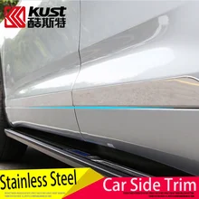 KUST Stainless Steel Car Side Cover For Toyota For Highlander 2015 Suv Side Trim Sticker For Highlander Exterior Accessories