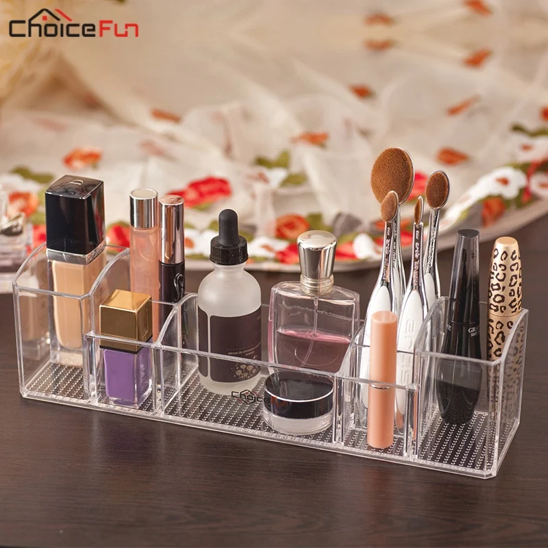 

CHOICEFUN Multi-functional Clear Acrylic Countertop Toilet Tray Toothbrush And Cosmetic Storage Bathroom Organizer For Makeup