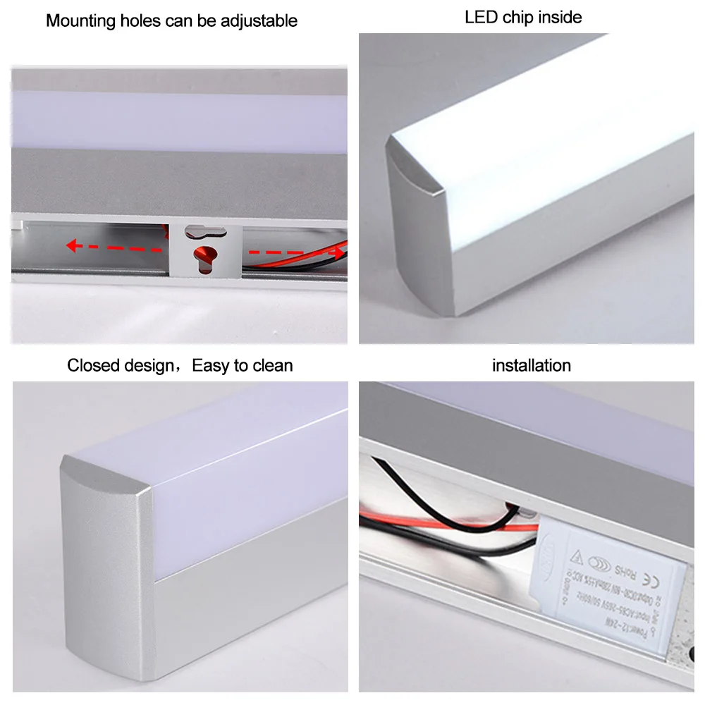 LED Wall Lamp 12W 16W 22W Waterproof Bathroom Wall Light Cabinet Mirror Lamp Dressing Room Kitchen Lighting AC85-265V