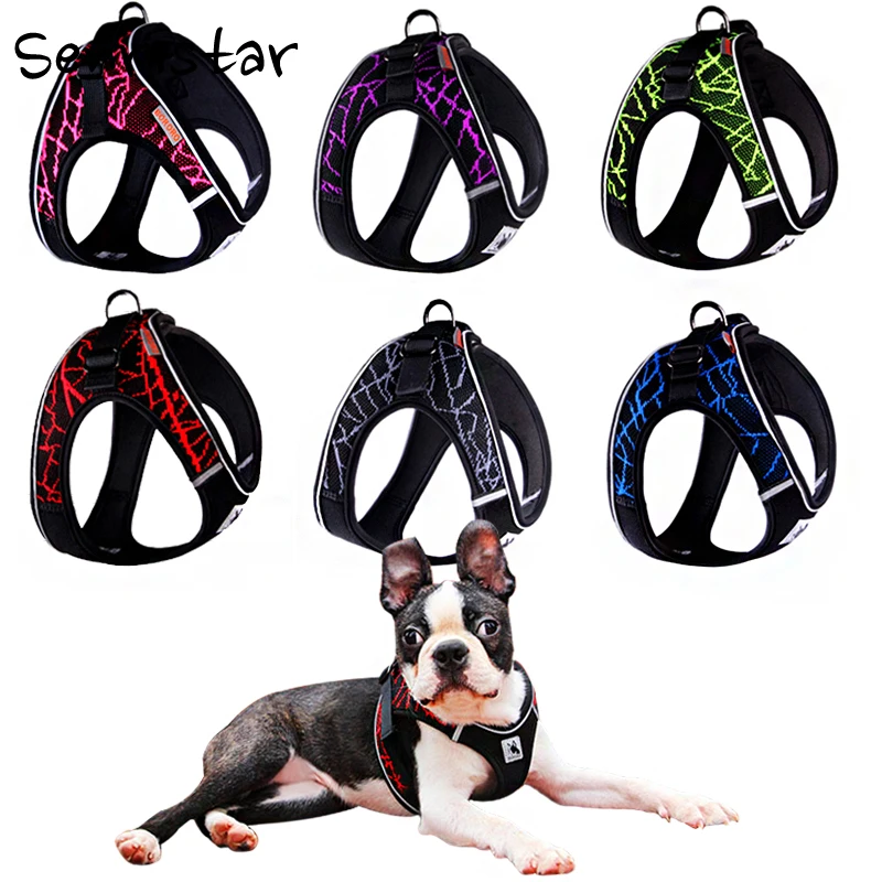 

No-pull Sport Reflective Pet Dog Harness For Small Medium Large Dog Outdoor Walking Training Pitbull Dog Chest Vest Harness