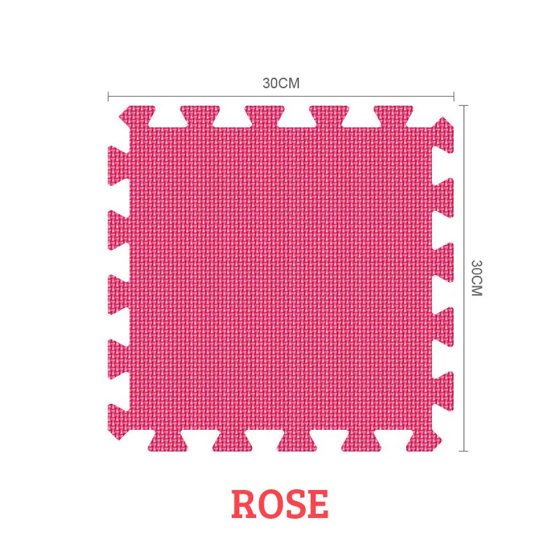 Mei qi крутой ДЕТСКИЙ EVA коврик-головоломка для детей/Блокировка упражнений плитка напольный ковер, каждый 30X30 см, 18 или 24 шт 30 шт - Цвет: ROSE