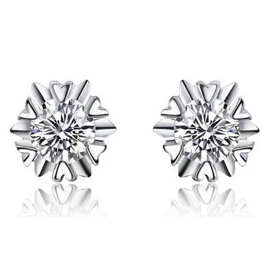 0 2ct Diamond Earrings Gvbori 18k White Gold For Women Fine 0 2ct Diamond Earrings Gvbori 18k White Gold For Women Fine Jewelry Snowflakes In From Accessories On