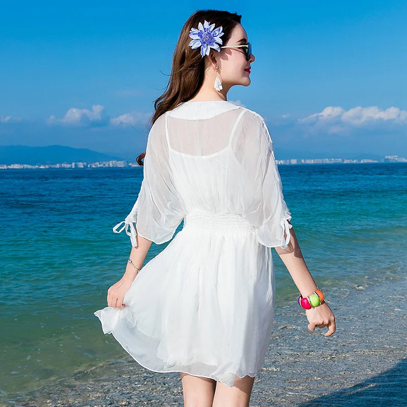 See En Boho Décontracté Blanc Taille Chart De Femmes Été Princesse Plage Robe Soie Mousseline 2019 Grande Printemps Sexy Plus Bohème Long Doux Robes 1nff0FqdT