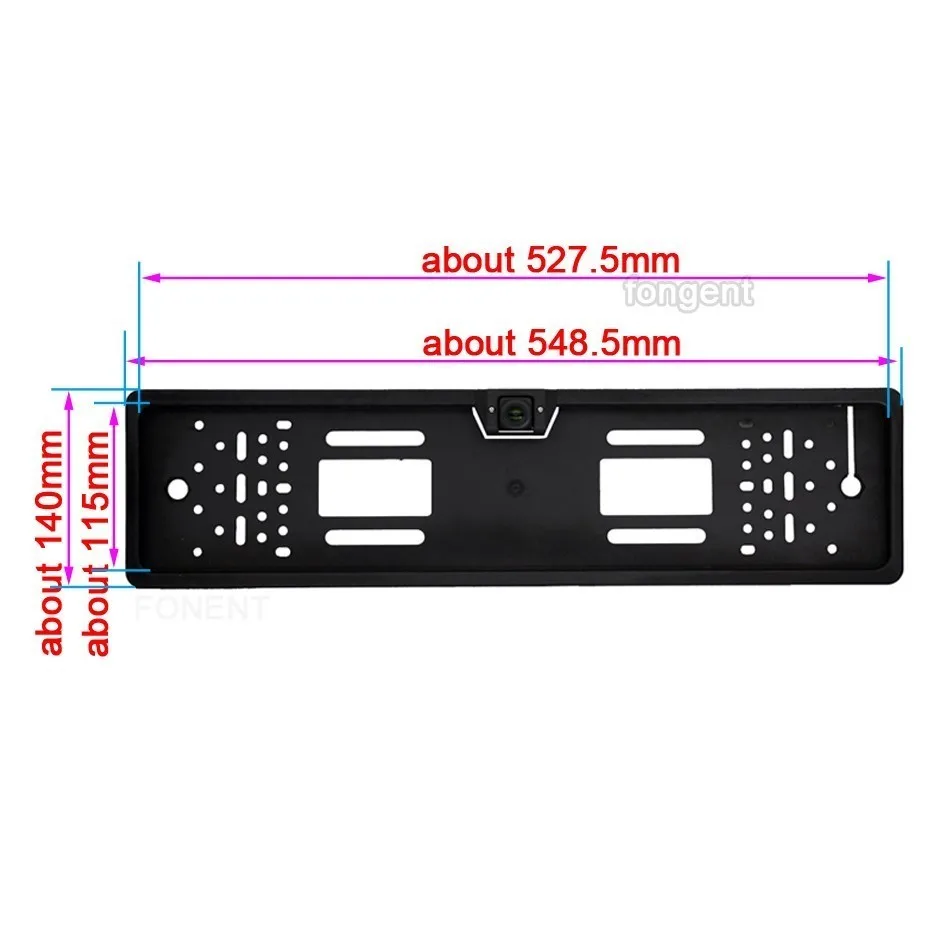 ЕС Европейский номерной знак рамка автомобиля водонепроницаемый ночное видение обратный резервный парковочный автомобиль Montior 170 градусов камера заднего вида