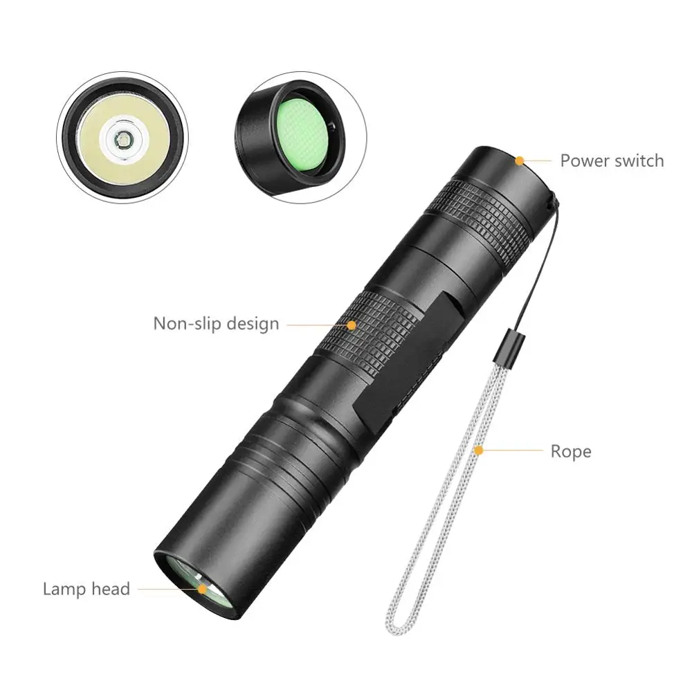 18650 بطارية التكتيكية مصباح يدوي Q5 Penlight 5-وضع الإضاءة الفانوس 1000 لومينز مصباح المصباح الشعلة للتخييم الصيد 18650 بطارية التكتيكية مصباح يدوي Q5 Penlight 5-وضع الإضاءة الفانوس 1000 لومينز مصباح المصباح الشعلة للتخييم الصيد