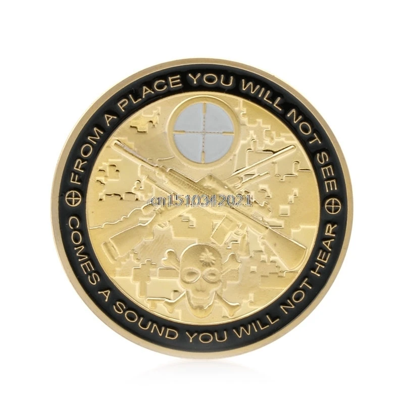 

Collectible Coin You Can Run But You Will Only Die Tired Snipers Commemorative Coin Challenge New