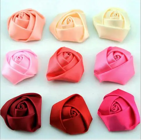 

Cheap100Pcs/lot DIY Hand Made DIA 3.5CM Satin Rose Artificial Ribbon Flower For Make Bridal Bridesmaid Wedding Bouquet Decor