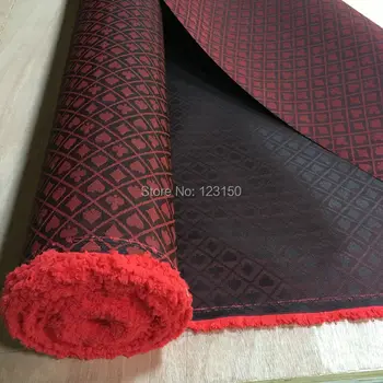 FT-03 Two-tone poker table speed cloth, New design, Black and Red Waterproof Suited High Speed Cloth for Poker Table