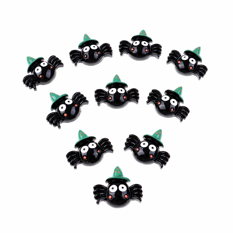 

Flat Back Resin Cabochon Skeleton Pumpkin Ghost Spider For Halloween DIY Flatback Embellishment Accessories Scrapbooking Crafts