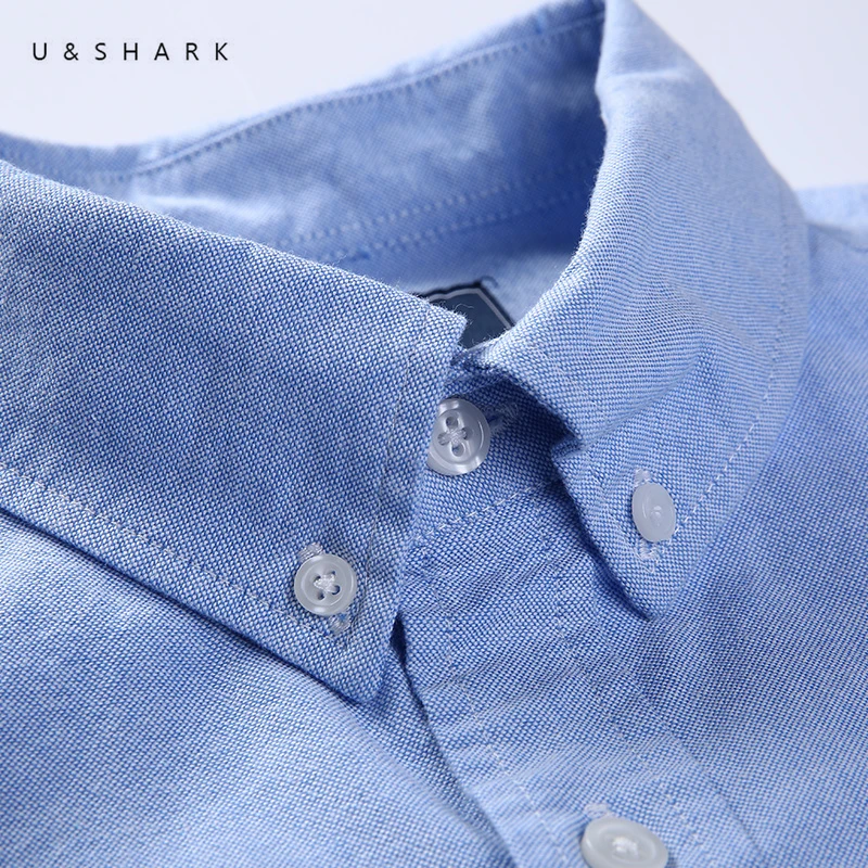 Мужская хлопковая рубашка из ткани Оксфорд с длинным рукавом|shirt male|oxford shirtcotton oxford