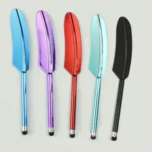 500 шт в форме пера емкостный стилус сенсорный экран ручка для мобильного телефона для планшета произвольный цвет