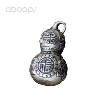 

Vintage Openable 990 Sterling Silver Hollow Gourd Shaped Necklace Pendant for Women Free Shipping