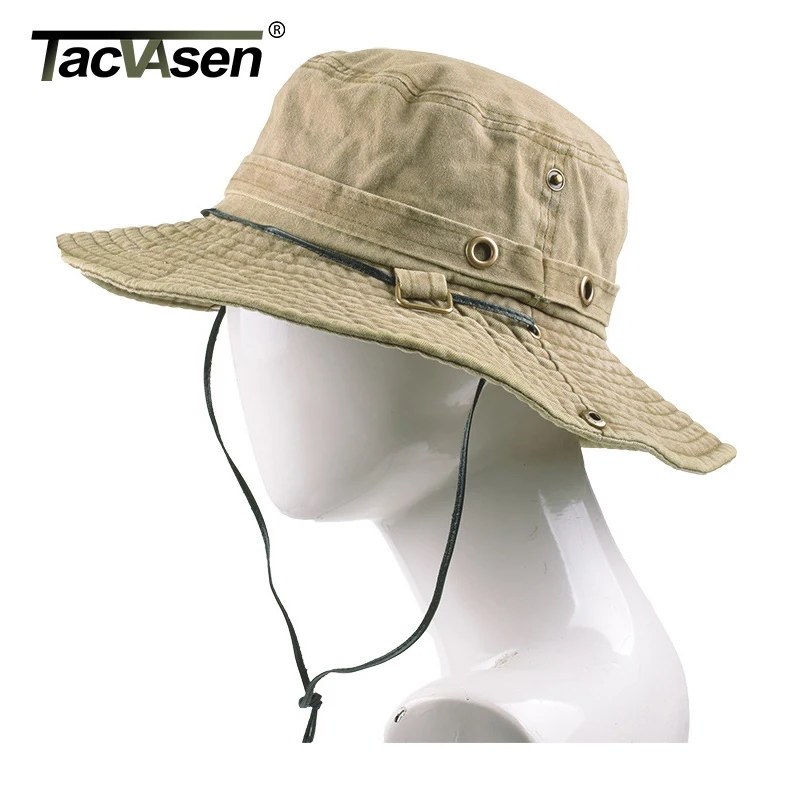 

TACVASEN Tactical Sniper Hats Summer Military Army Combat Caps Sun Protective Fish Hunt Bucket Hats Sun Boonie Hats Airsoft Caps