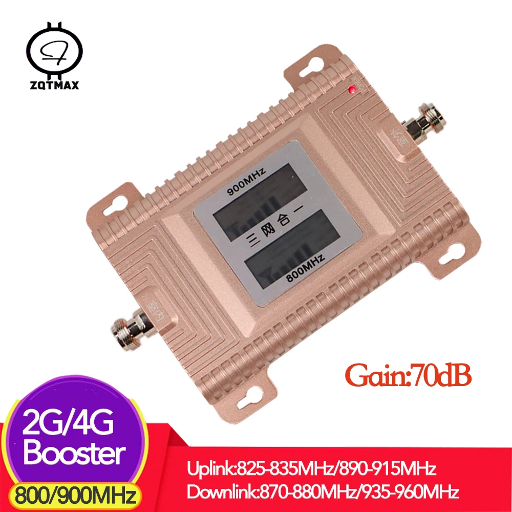 ZQTMAX 2g 4g LTE 800 GSM 900 mhz مزدوجة باندي إشارة الداعم 2g 4g Cellulaire الهاتف amplificateur 800 900 mhz إشارة الداعم