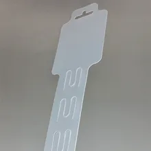 L92cm Пластик Clear pp розничной висит мерчандайзинг Зажимы держатели полоски 18 шт. продукты Дисплей в супермаркет Store 200 шт