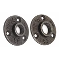 10Pcs 1/2" 3/4" Exhaust Wall Mount Floor Flange Piece Cast Iron Flanges Thread BSP Malleable Iron Industrial Pipe Fittings| | | -