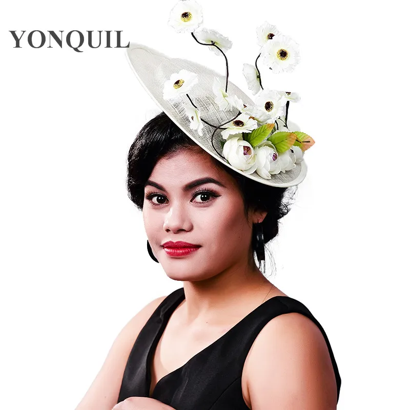 Women Fancy Feather big size beauty Fascinator Headwear Wedding Hats