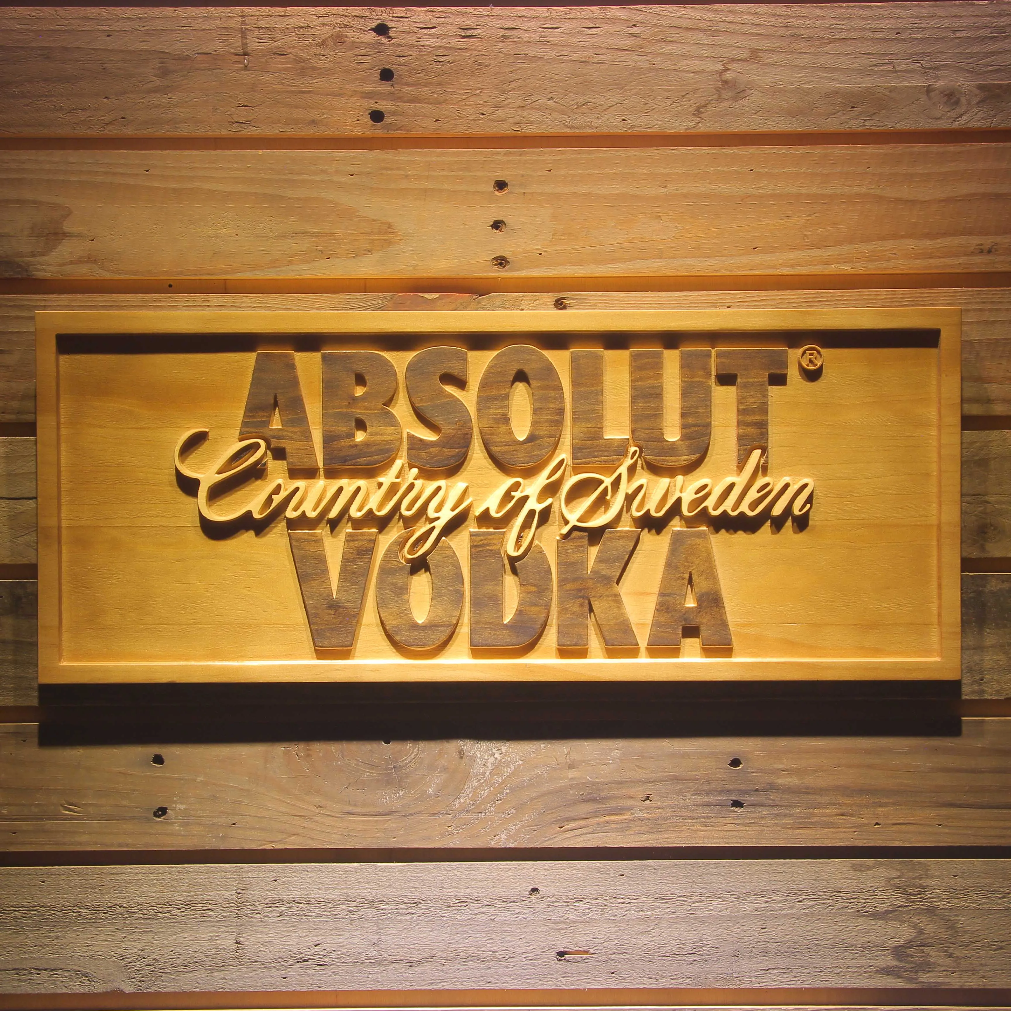 3D деревянные знаки абсолютная водка|sign|sign wood |