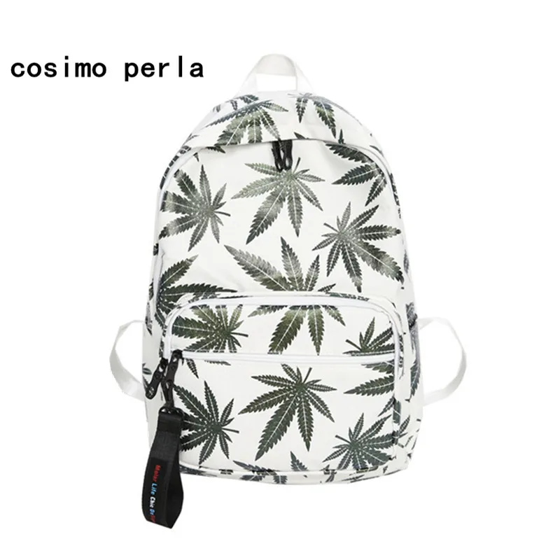

Maple Leaves Printing Backpack Female Japan Style Harajuku Canvas Backpacks for Teenage Girls Boy Schoolbag Rucksacks Laptop Bag