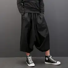 Новая мужская одежда стилист волос хип хоп Хлопок Деним промежность брюки шаровары плюс размер певица костюмы