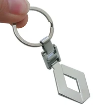 Металлический автомобильный брелок для ключей, автомобильный брелок, ключница для Renault, 2 кнопки Clio Scenic Megane Duster Sandero Captur Twingo