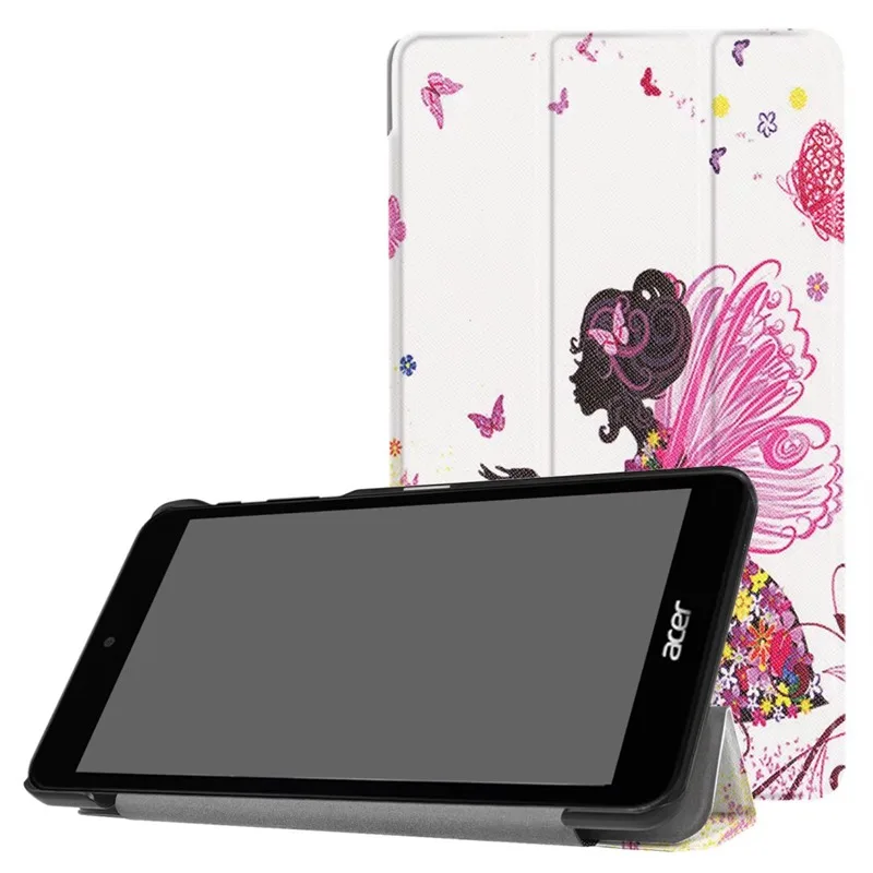 

For Acer Iconia Talk 7 B1-733 B1-790 7 Inch Case Stand Flip Leather 7.0 inch Printed Cover PU Leather Case + Film Gift