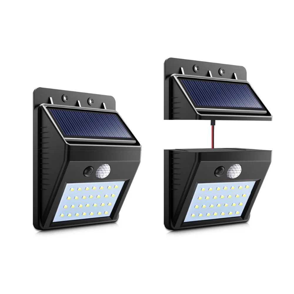 

28 LEDs Solar PIR Motion Sensor Separable Solar Panel LED Light Waterproof Garden Wall Path Lighting Energy Saving Solar Lamps