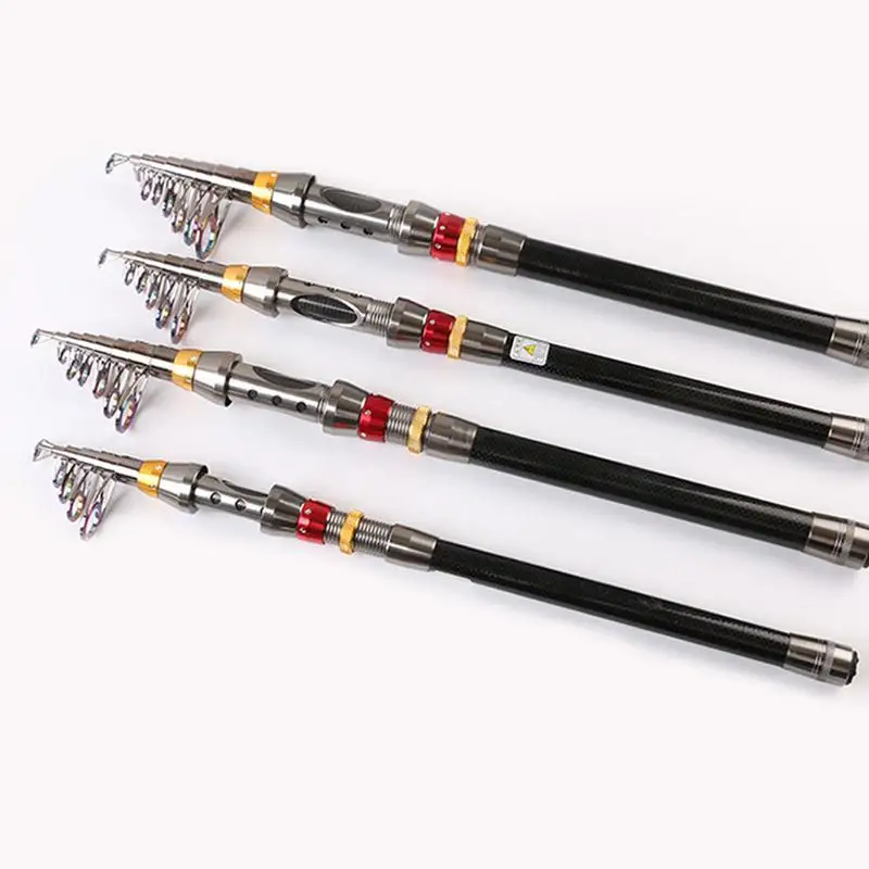 Fishing Rod Fiber Telescopic Portable Power Hand Winter Outdoor Sports Carbon