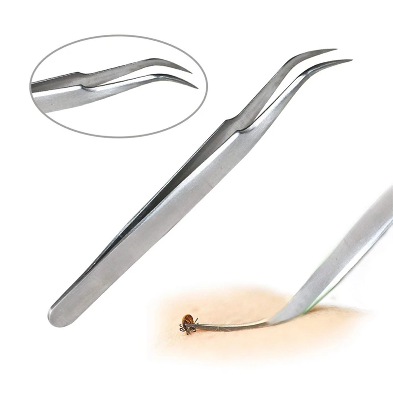 

New 2pcs/Set Pet Dog Flea Remover Tick Removal Tool Stainless Steel Double Head Fork Tweezers Clip Dogs Cat Puppy Supplies